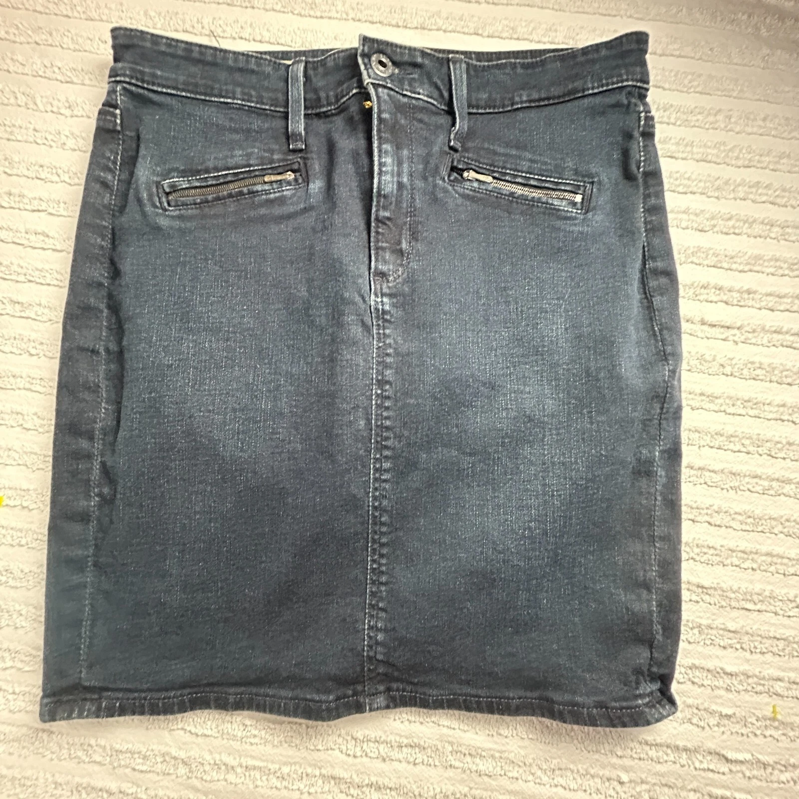 AG Adriano Goldschmied The Kodie Women's Biker Pencil Skirt Denim Blue Size 30