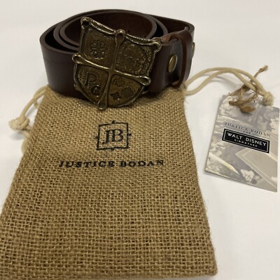 JUSTICE BODAN DISNEY LEATHER BELT Size 32 WALT DISNEY SIGNATURE SLEEPING BEAUTY
