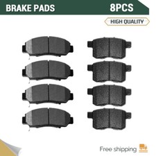 Front & Rear Ceramic Brake Pads Set of 8 for 2008 - 2014 Acura TSX Honda Accord