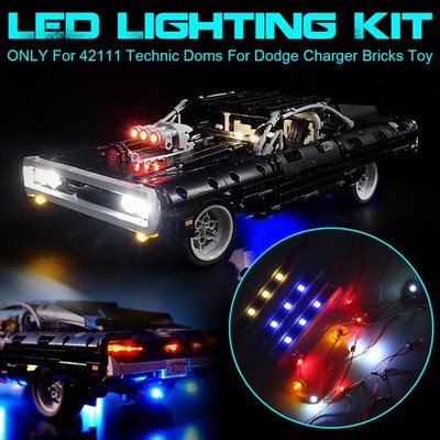 For Dodge Charger ONLY LED Light Lighting Kit For LEGO 42111 Technic Doms