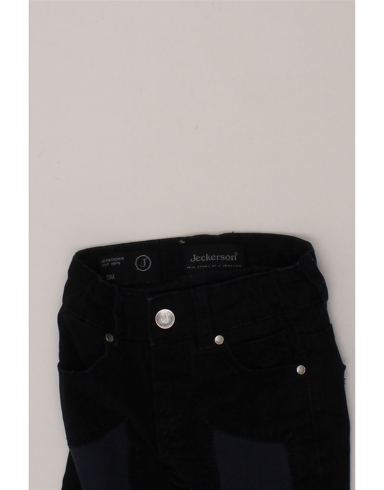 JECKERSON Baby Boys Straight Jeans 6-9 Months W18 L9 Navy Blue Cotton DI14 image 3