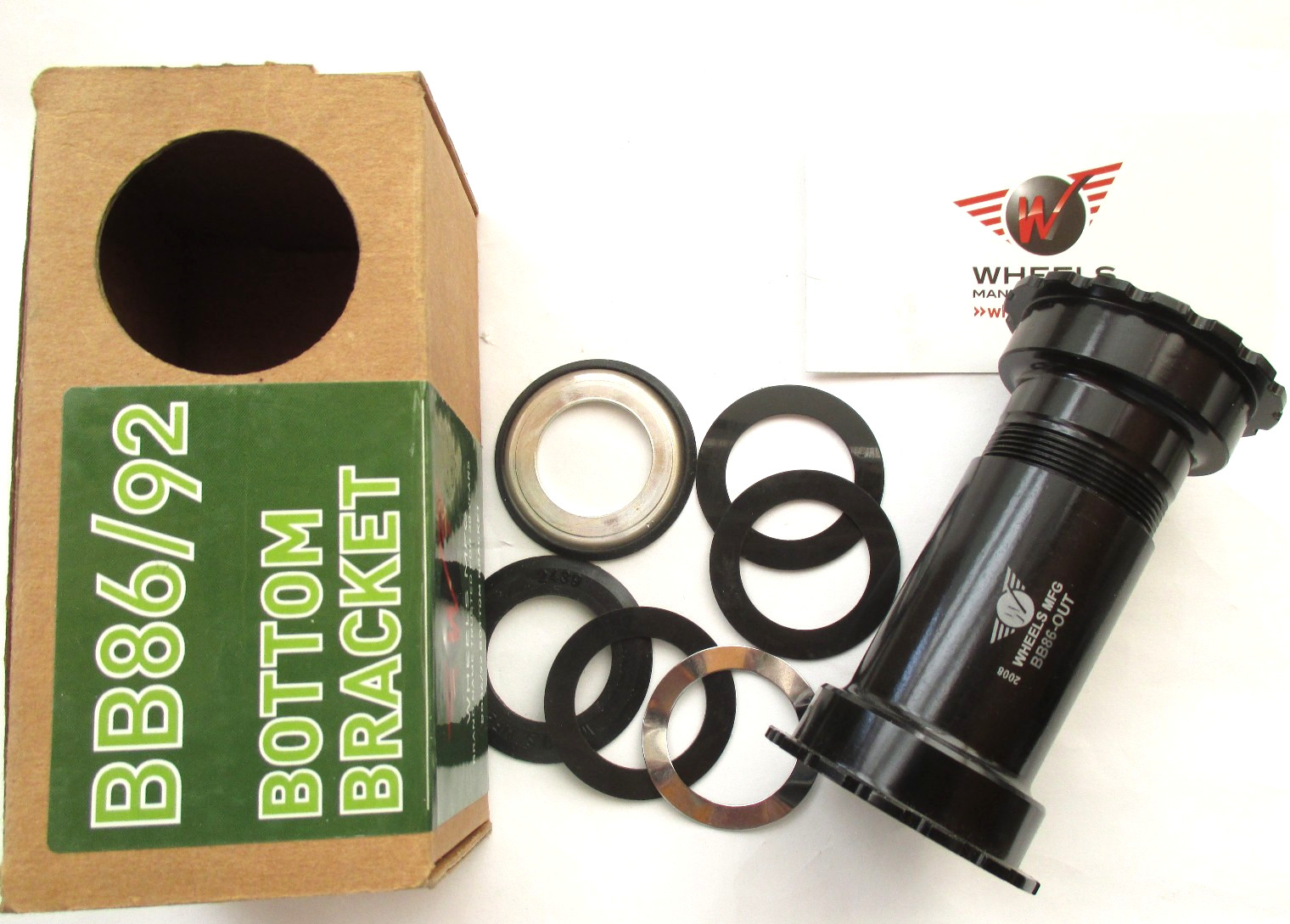 New Wheels Manufacturing BB86/92 Threaded Bottom Bracket, Black. BB86-OUT-SRAM7