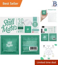 Travel-Ready Flushable Wipes with Aloe Chamomile for Sensitive Skin - 30 Count