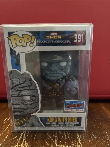 Funko Pop! Marvel Thor Ragnarok Figure Korg with Miek #391 2018 NYCC Exclusive