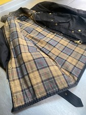 Barbour International IOM TT C46 Herren XL-XXL 52 Zoll Schwarz Wachs Motorrad Jacke