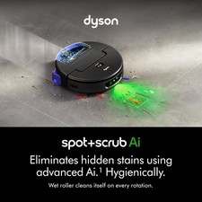Dyson Spot+Scrub Ai Wet and Dry Robot Vacuum | Black/Blue | Latest Technology 2