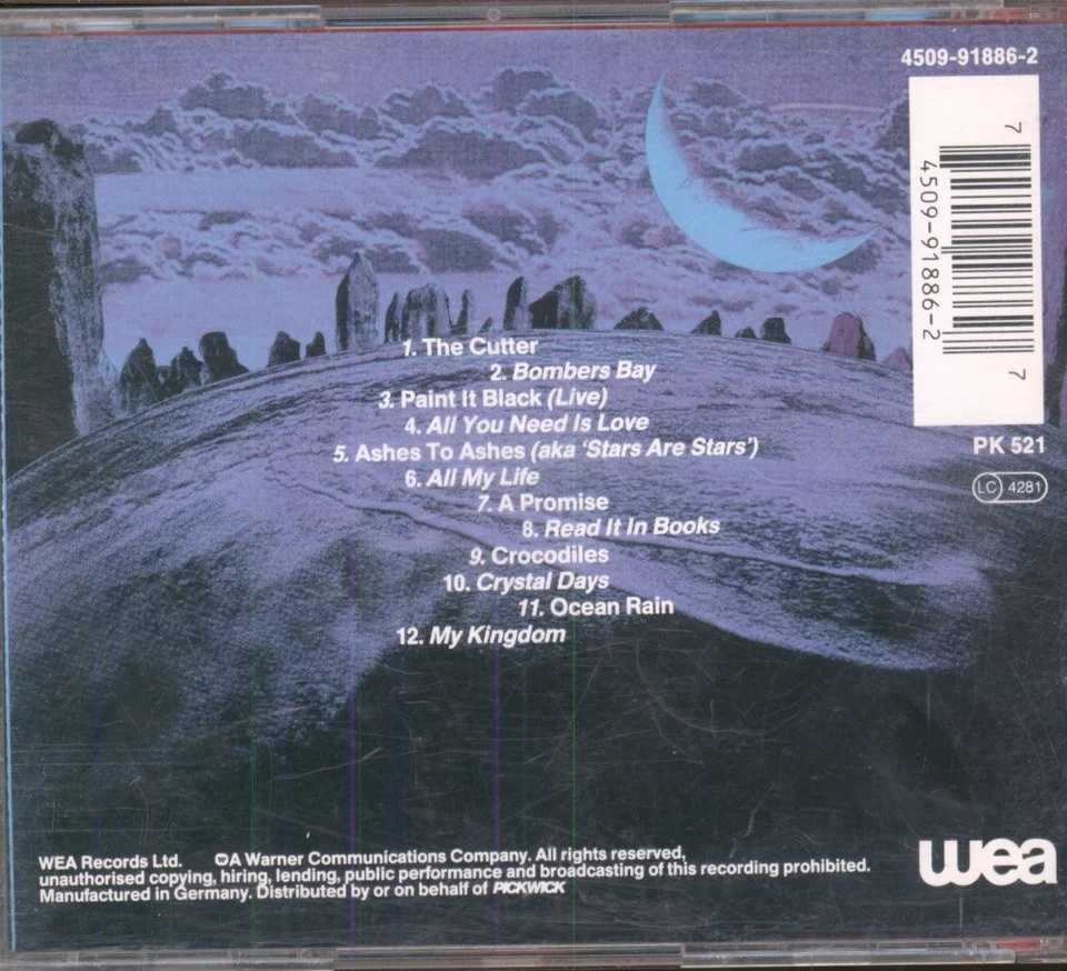 Echo & the Bunnymen Cutter CD Europe Wea 1993 with red tray. Has 'Sound Value' - Bild 2 von 2