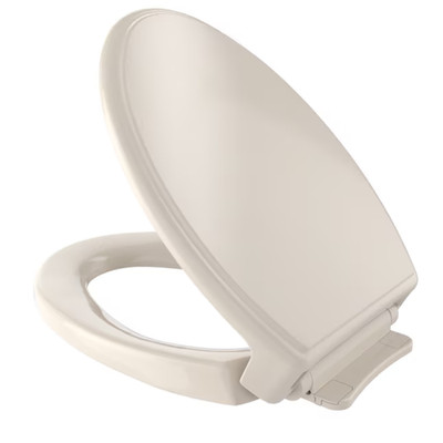 Toto SS154#03 Soft Close Elongated Toilet Seat with Cover - Bone