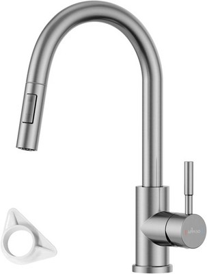 APPASO Küchenarmaturen mit ausziehbarer Brause, Spültischarmatur 360° schwenkbar, Mischbatterie