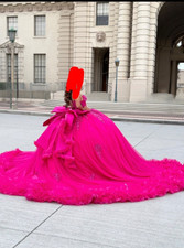 hot pink quinceanera dress