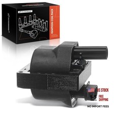 Engine Ignition Coil Pack Compatible with Chevrolet, GMC Models - Black