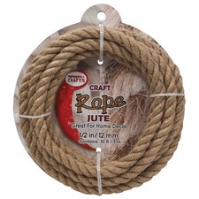 Jute Craft Rope .5"X10' Natural