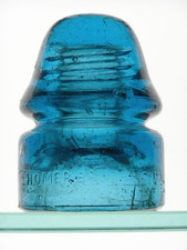 CD 133.1 [10] Homer Brooke's Pat Aug 14 1883 Brooke's Blue glass insulator