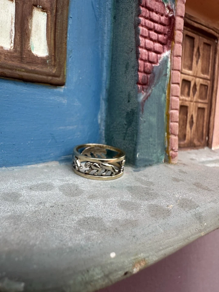 14k gold Panthere ring vintage preowned size 7 - Image 4 of 4