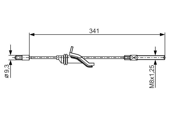 Bosch 1 987 482 188 Seilzug, Feststellbremse Vorne FüR Ford Volvo-image