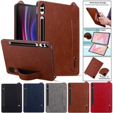 Wristband Cover Leather Stand Case For Samsung Tab S10 Lite S9 FE S8 Plus Ultra