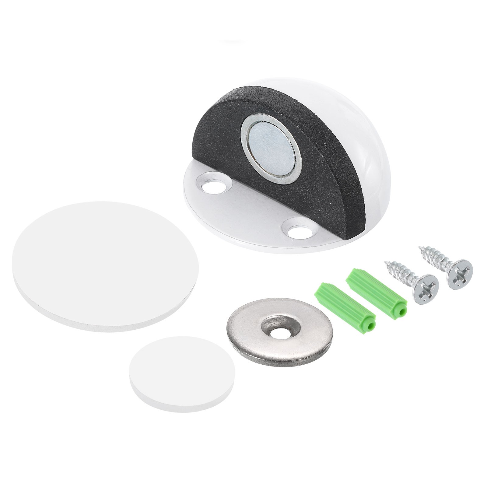 Magnetic Door Stopper Catch, Stainless Steel Floor Door Stops, White