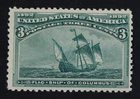 CKStamps: US Stamps Collection Scott#232 3c Columbian Mint NH OG Lightly Crease