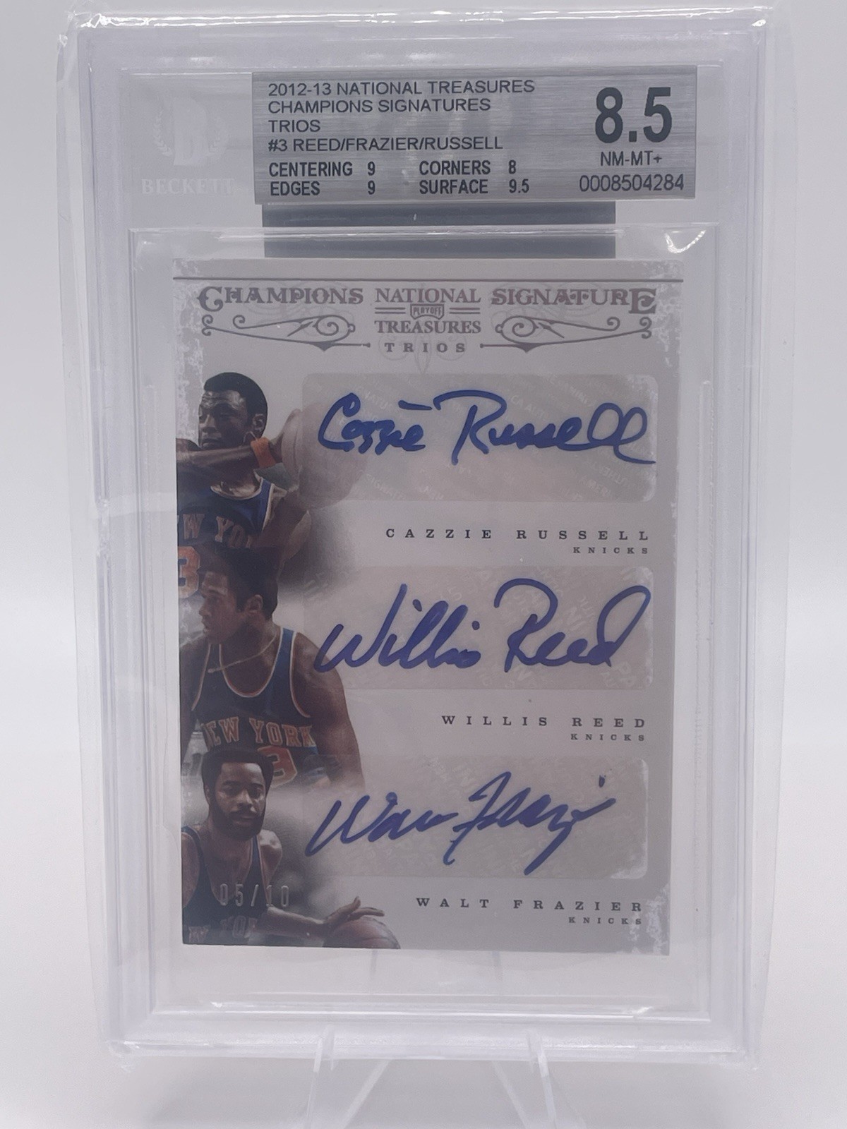 Panini 2012-13 National Treasures Champs Signatures Trios #3 BGS 8.5