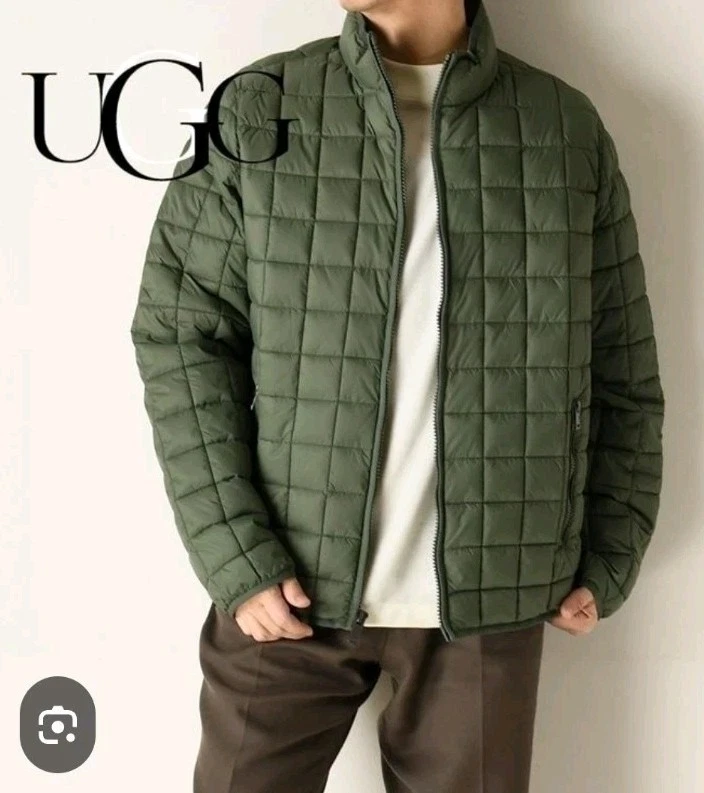 UGG Men's Joel Packable Water Resistant Quilted Jacket Olive - Size XXL - B717