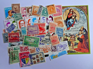 Ca. 50 Briefmarken Nicaragua