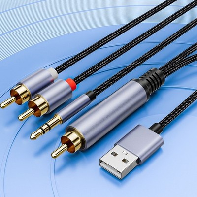 Coaxial To 3.5mm 2RCA Stereo Audios Cable Noise reductions Technology For Studio