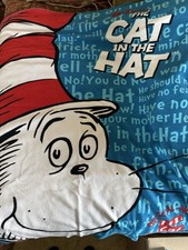 Official Cat In The Hat Movie Fleece Throw Blanket Dr. Seuss