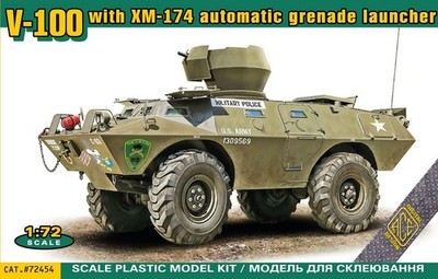V-100 with XM-174 automatic grenade launcher (Plastic model kit) 1/72 ACE  72454