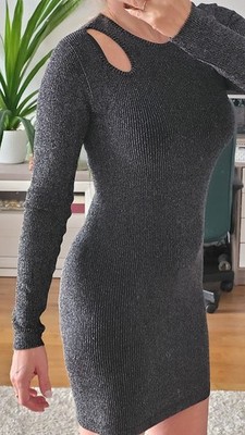Party & Cocktail Kleid Lefties Silber-glitzernd Gr.S dehnbar