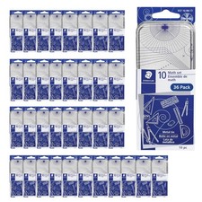 STAEDTLER 10-Piece Math Set with Metal Compass 12-Pack 12 Sets of 10 pcs, 6