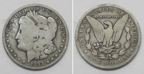 X7233  1893-O Morgan Dollar, Good