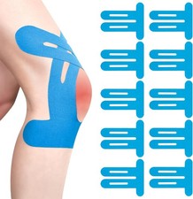 10 St&uuml;ck Blau PreCut Kinesiotapes Knie,Kinesiotapes Vorgeschnitten Knie,Kinesiol