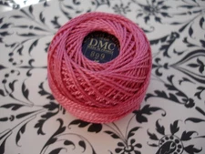 DMC cotton Perle size 5 -Rose Pink --10 balls in original box- Art 116  -Paris