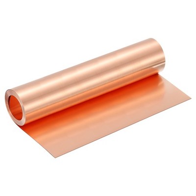 Pure Copper Sheet Roll, 0.4mm 26Ga Thick T2 3.5Ft x 12in Copper Strip for Craft