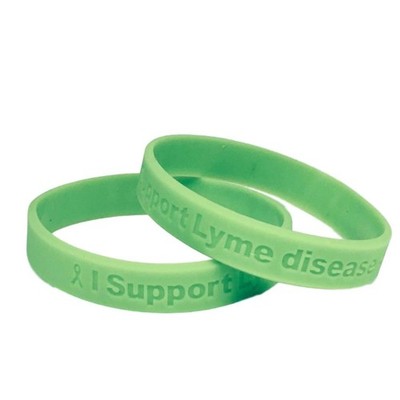 10 - I Support Lyme Disease Silicone Awareness Bracelets - Medical Grade