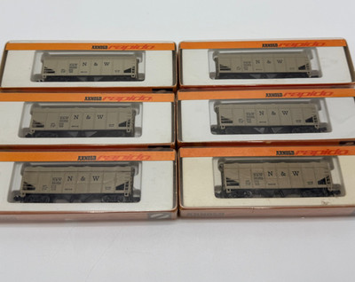 *LOT OF 6* Arnold Rapido N Scale Freight Cars 0403 - N & W 52364 Hopper Car
