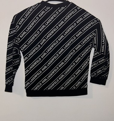 Karl Lagerfeld Kids Logo Sweatshirt Black and White Sz 5  kids