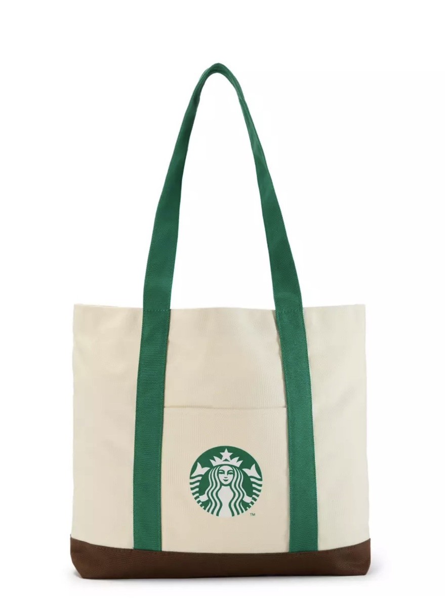 NEW Disney Parks Starbucks Park Days and Lattes Tote Bag With Bear