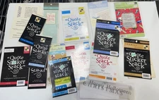 DCWV Quote & Sticker Stack Collection Vellum Huge Lot