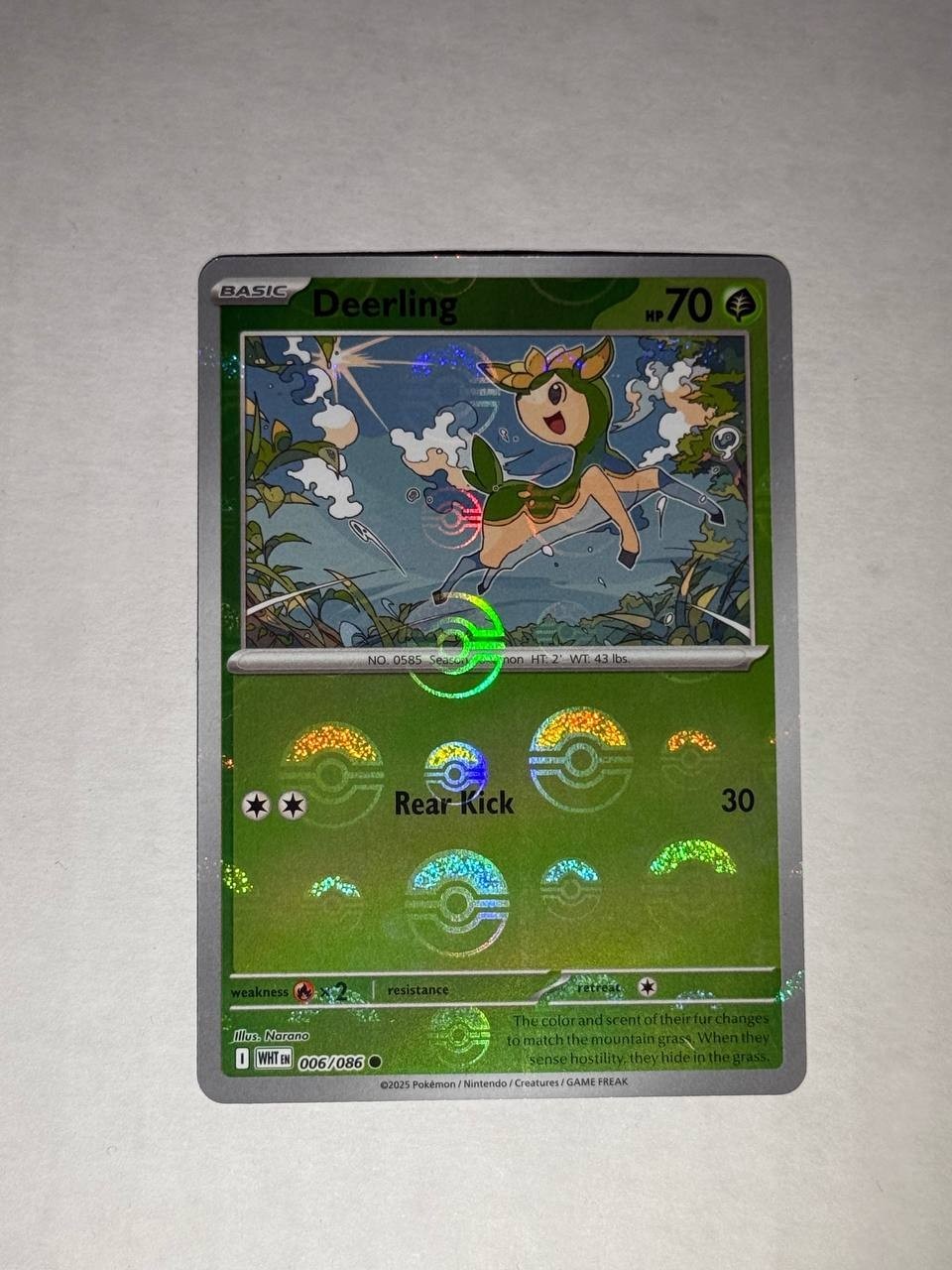 Deerling (Master Ball Pattern) 006/086 Sv: White Flare Holo