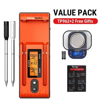 TempPro TP962 Wireless Meat Thermometer with 2 Probes Bluetooth BBQ Oven Grill