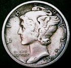 1920-S Mercury Dime - 90% Silver - Free Shipping!
