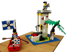 LEGO 6265 SABRE ISLAND 1989 PIRATE THEME OUTPOST FORT 2 MISSING 2 REPLACED *READ
