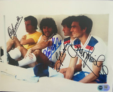Ray Clemence Kevin Keegan Glenn Hoddle Trevor Brooking signed 10x8 photo ACGCERT