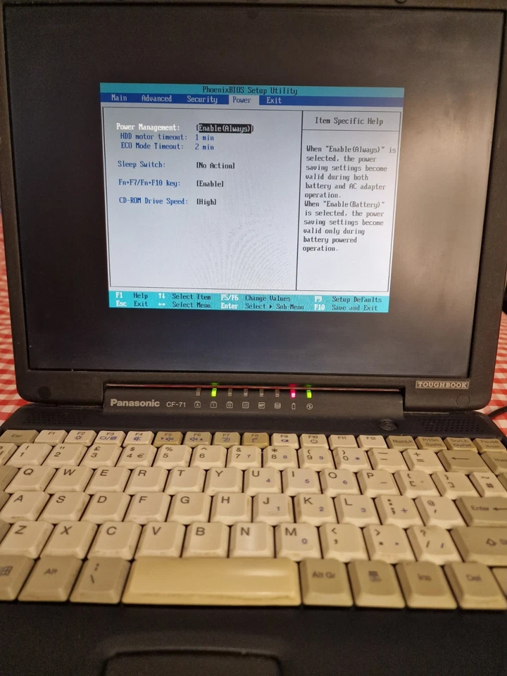 Vtg Panasonic Toughbook CF-71 13.3" Laptop Bios Tested Read Description - Image 2 of 4