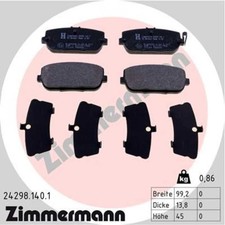 ZIMMERMANN Bremsbeläge Bremsbelegsatz hinten für Mazda MX-5 III Fiat 124