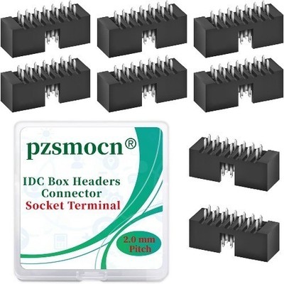 IDC 2x7 Double Row 2.0mm Pitch 14 Pin JTAG ISP Straight Pin Header Box Header