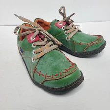 TMA Eyes Original TMA Time Women's Green Stitched Leather Walking Shoes Size 8