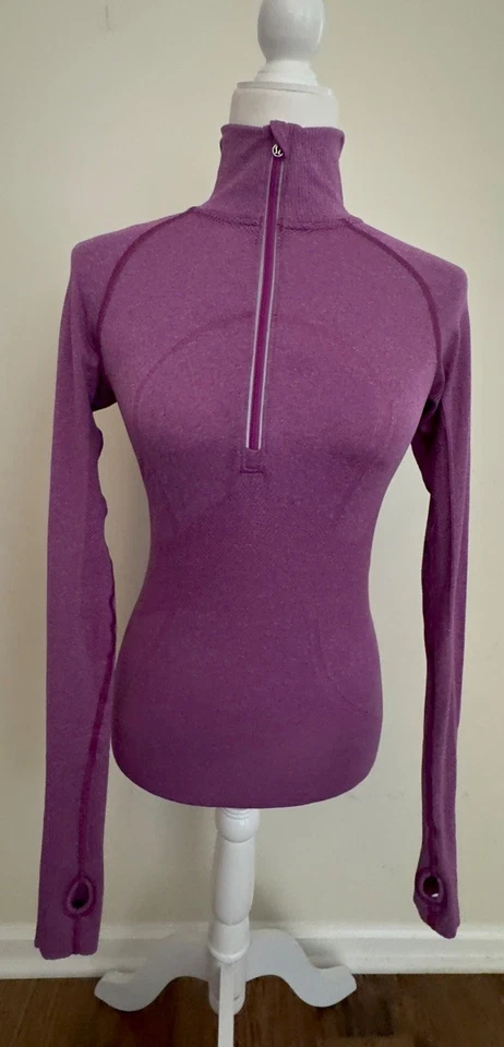 Lululemon Purple Quarter-Zip Pullover size 4 - Image 3 of 4