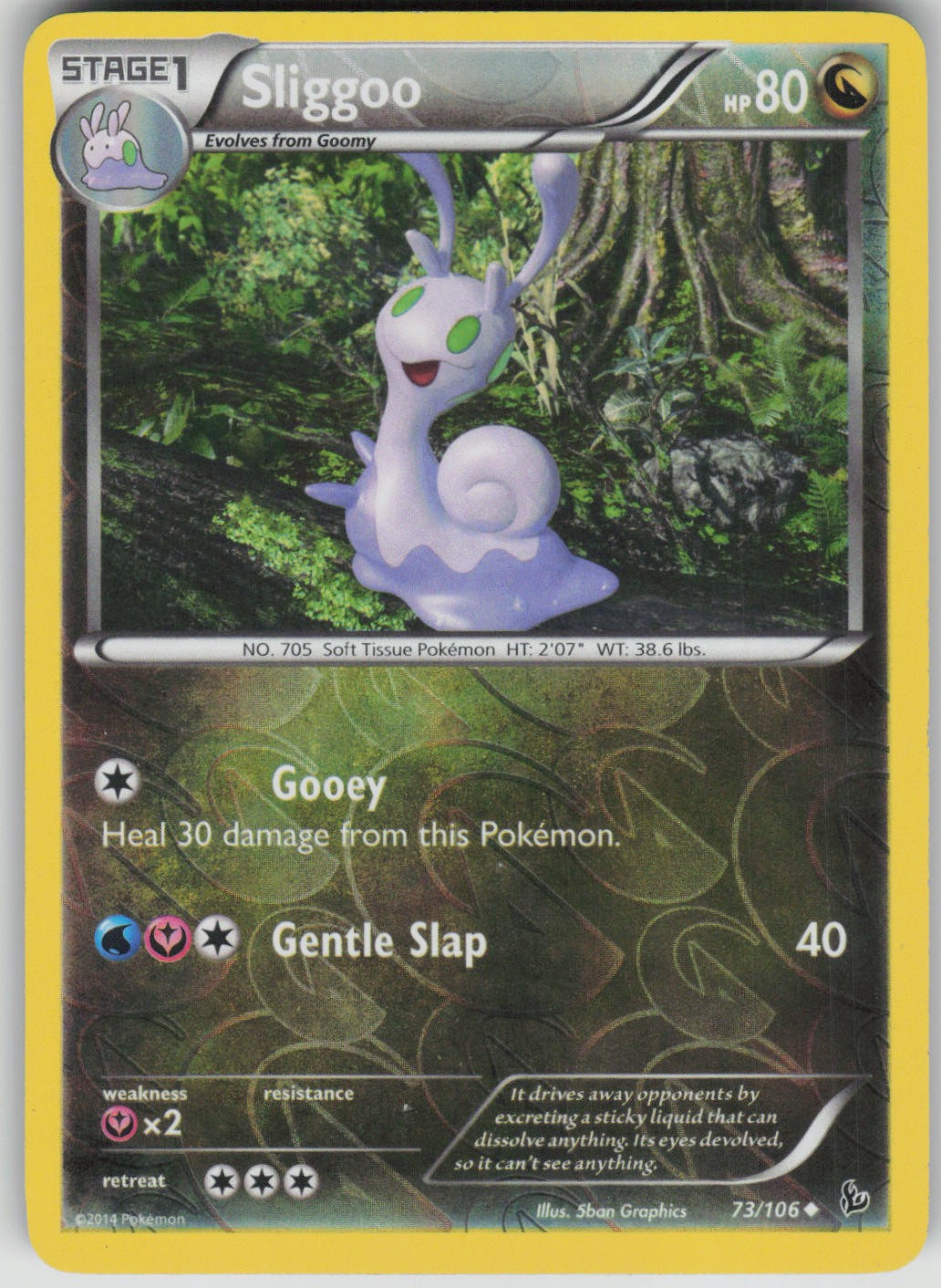 Pokemon TCG Sliggoo Uncommon Reverse Holo XY - Flashfire 73/106